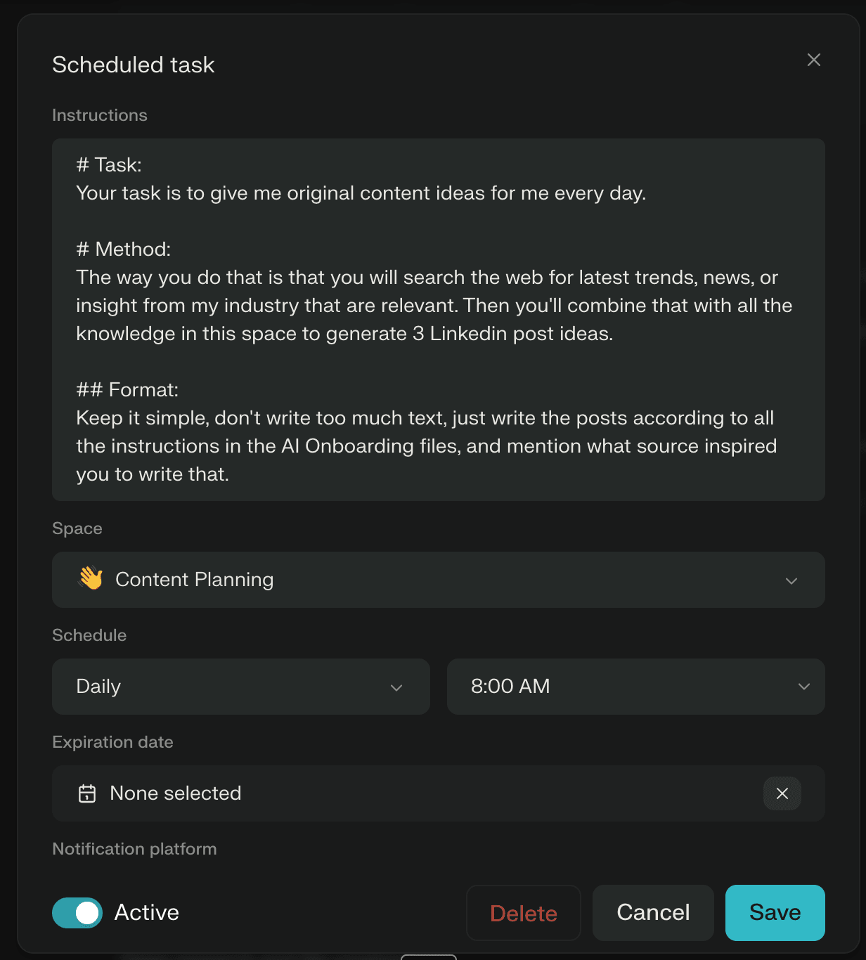 Get Fresh Content Ideas In Your Brand Language Every Day (Perplexity Pro)